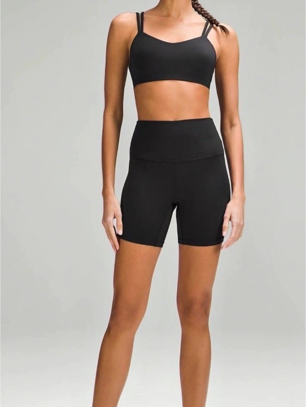 lululemon Align High-Rise Short 8" *Logo Black Bike Shorts
